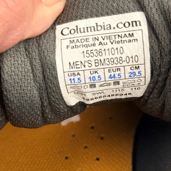 Men’s Columbia Omni-Tech Waterproof Breathable hiking shoe Sz 11.5 - Picture 5 of 6